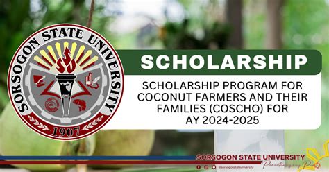 Scholarship Program for Coconut Farmers and their Families.